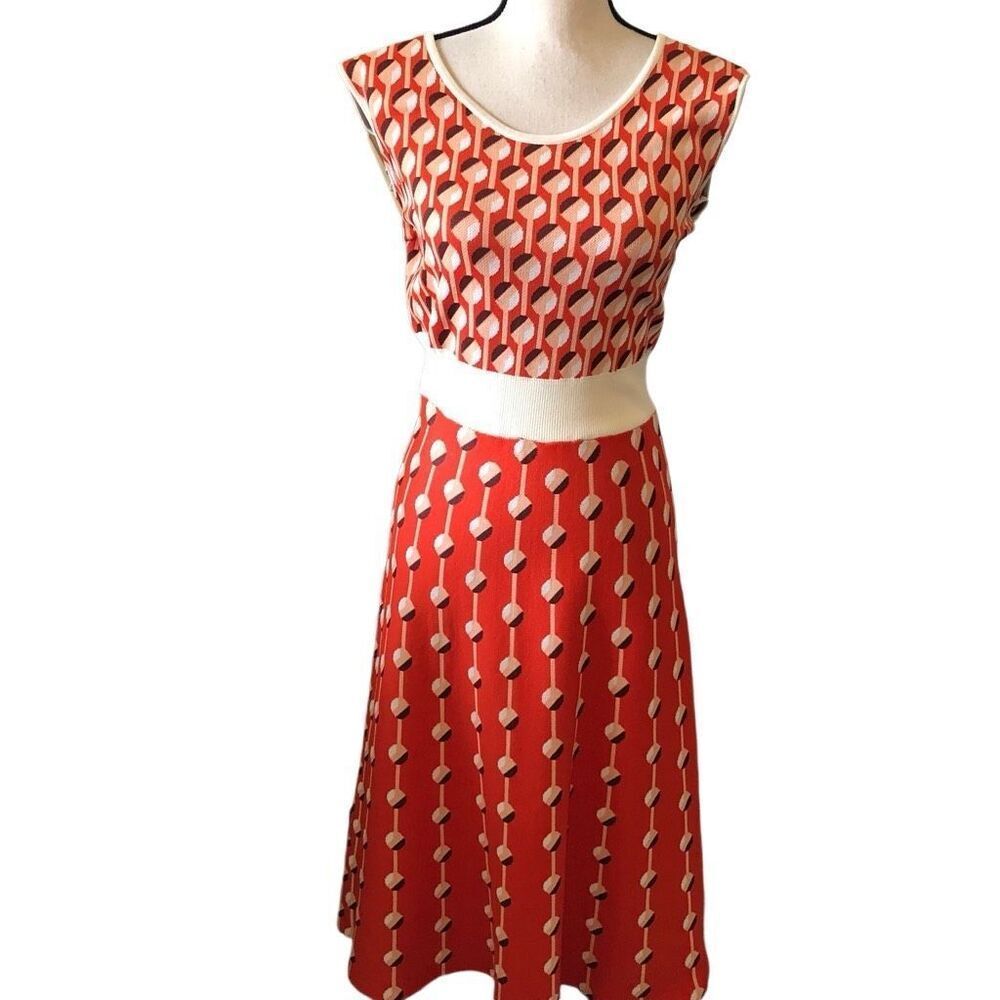 Eva Mendes New York & Company Minimalist, Preppy Fit & Flare Sweater Dress Sz M - Picture 3 of 13